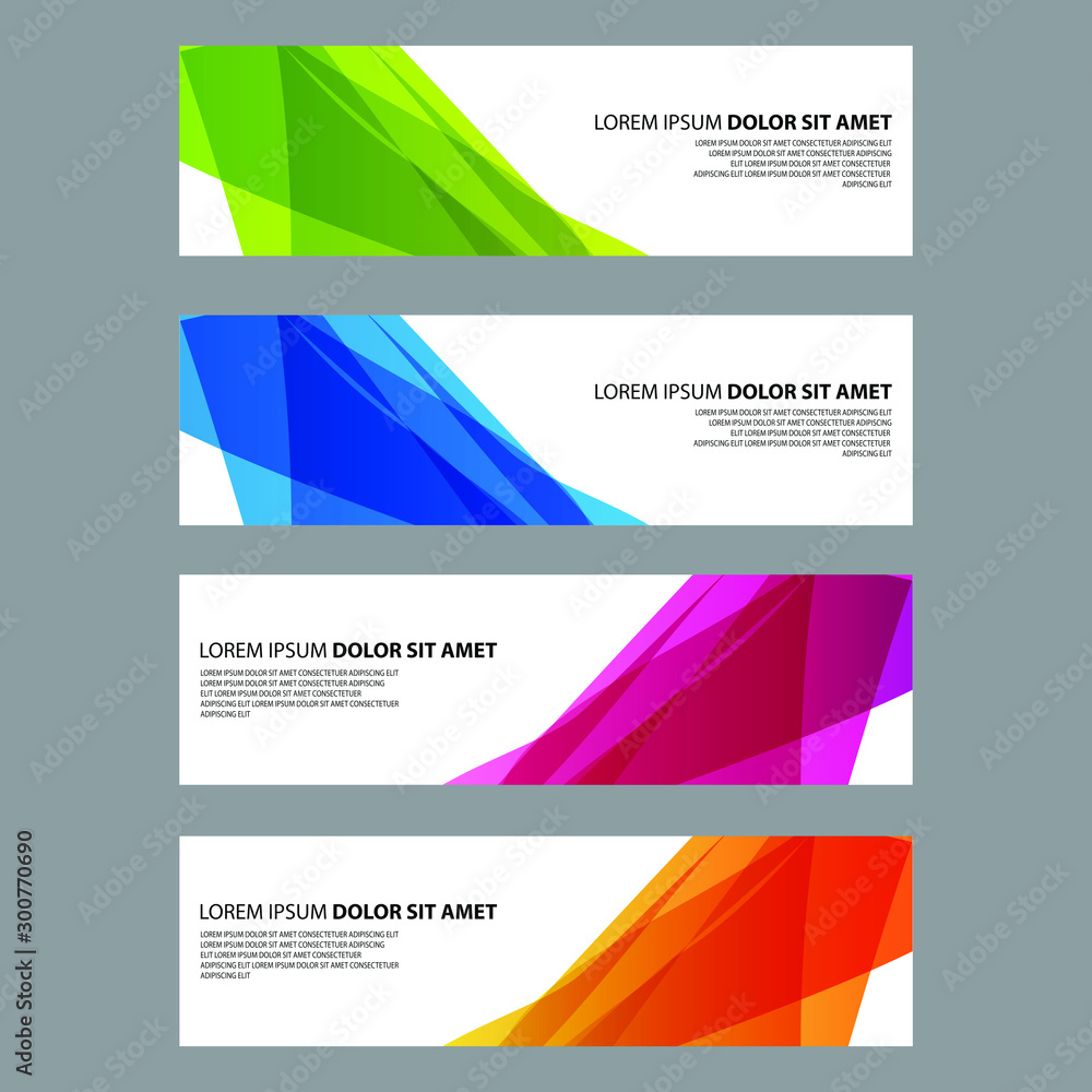 Naklejka premium Vector Abstract design banner web template