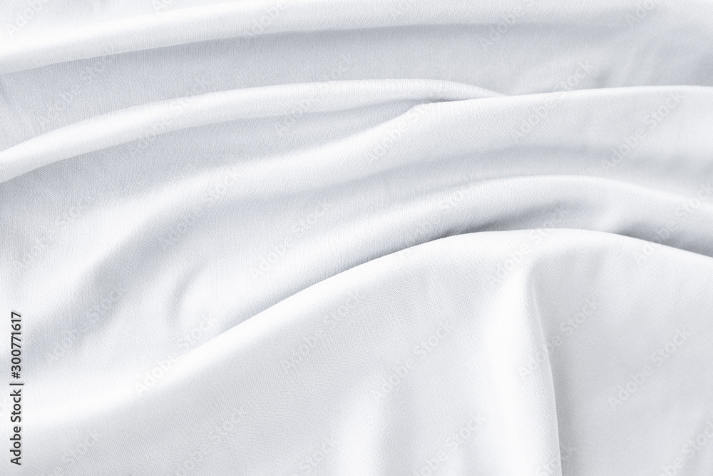 Fototapeta premium White crumpled cloth texture background. clean fabric texture background ,wavy fabric.