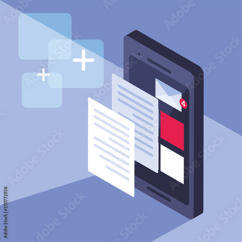 smartphone screen with mobile applications