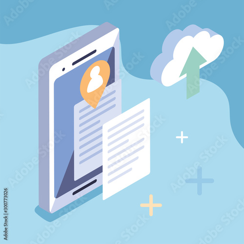 smartphone screen with mobile applications