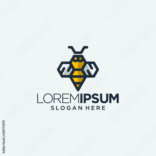 bee wasp bug bumble logo