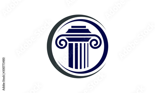 Pillar Logo Design for a law firm, justice law logo design template. Lawyer Attorney Legal Law firm Logo design vector template, Pillar Law Office Logo Template Illustration Design.