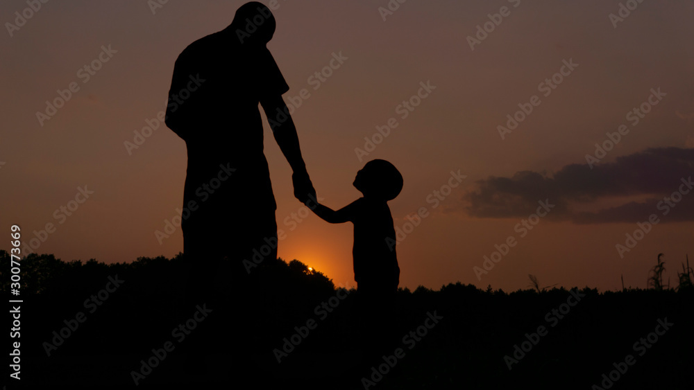 always together - father and son