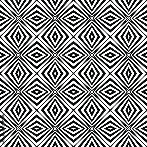 Vintage trellis pattern, seamless fabric print, linear seamless print, black and white vector illustration.