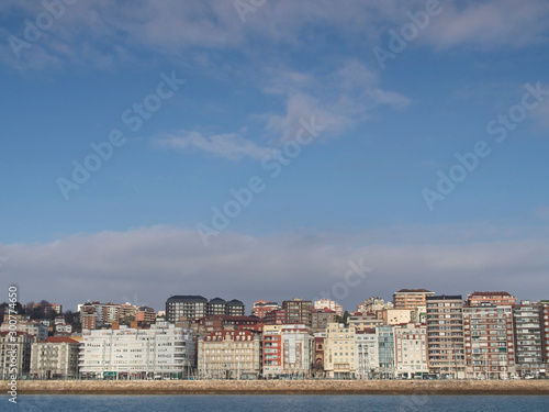Front view of Santander buildings