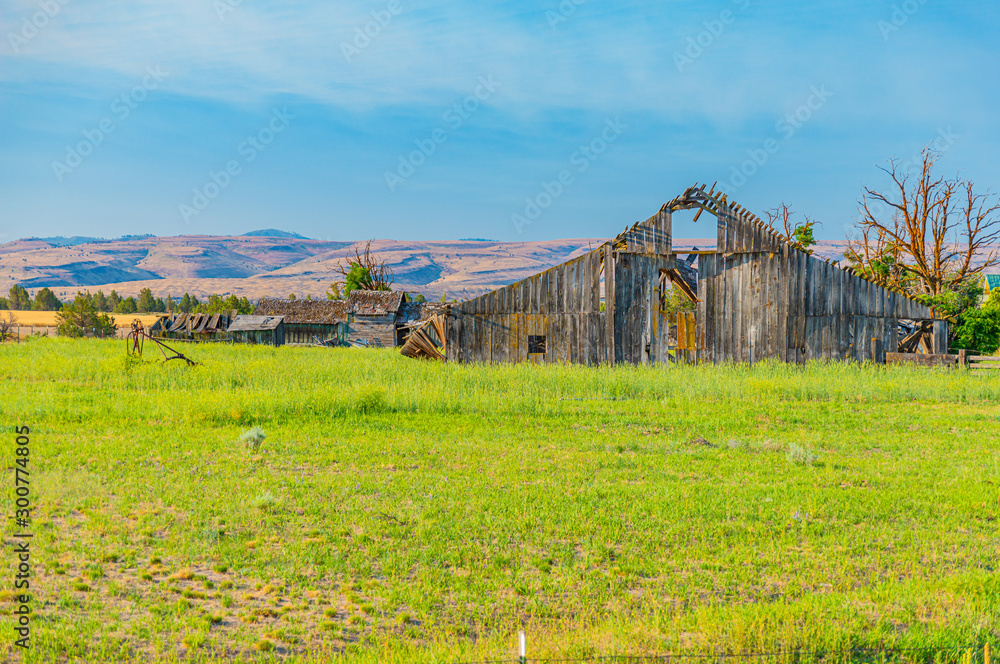 Rustic barns.