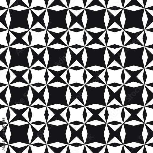 Vintage trellis pattern, seamless fabric print, linear seamless print, black and white vector illustration.