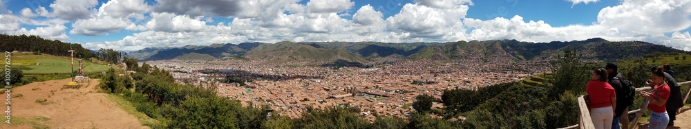 Fototapeta premium aerial view of cusco peru