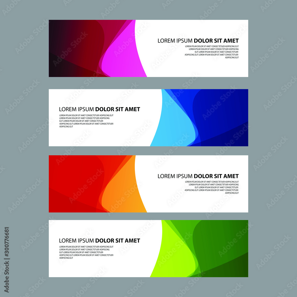 Naklejka premium Vector Abstract design banner web template