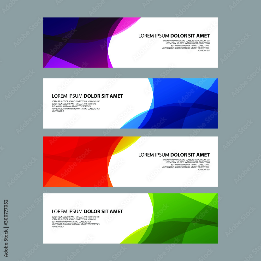 Naklejka premium Vector Abstract design banner web template