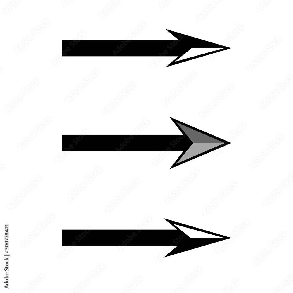 Black Arrow icon set vector illustration. Flat and modern cursor and arrows collection, next web page objects for design. Concept digital interface symbol isolated on white background Black Arrow icon set vector illustration. Flat and modern cursor and arrows collection, next web page objects for design. Concept digital interface symbol isolated on white background
