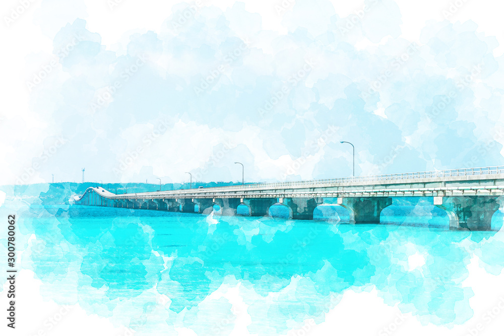 Fotografie 宮古島の海　Beautiful beach in Miyakojima Island, Okinawa.