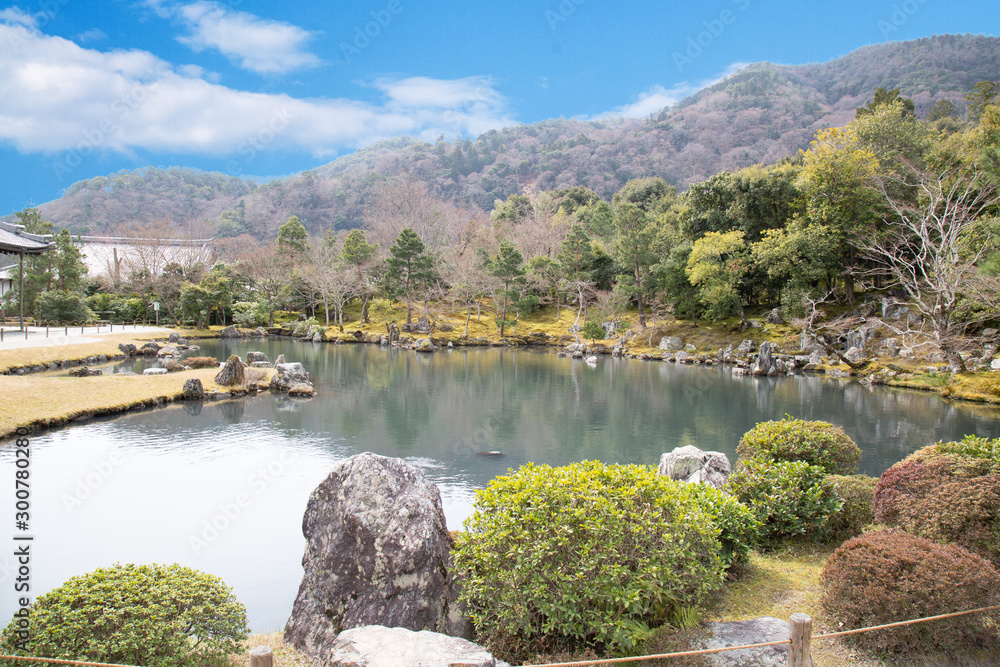The garden of Tenryuji Temple.