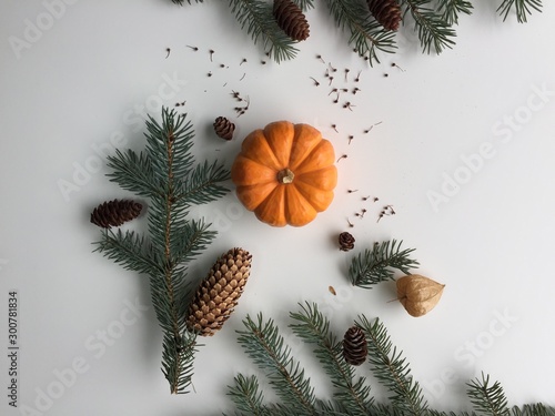 christmas decoration on white background