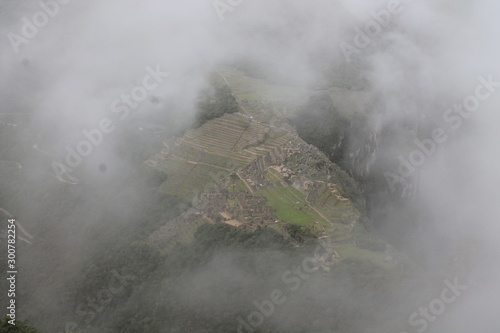 machu picchu in fog