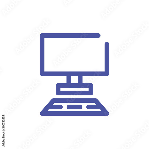 desktop computer screen in white background
