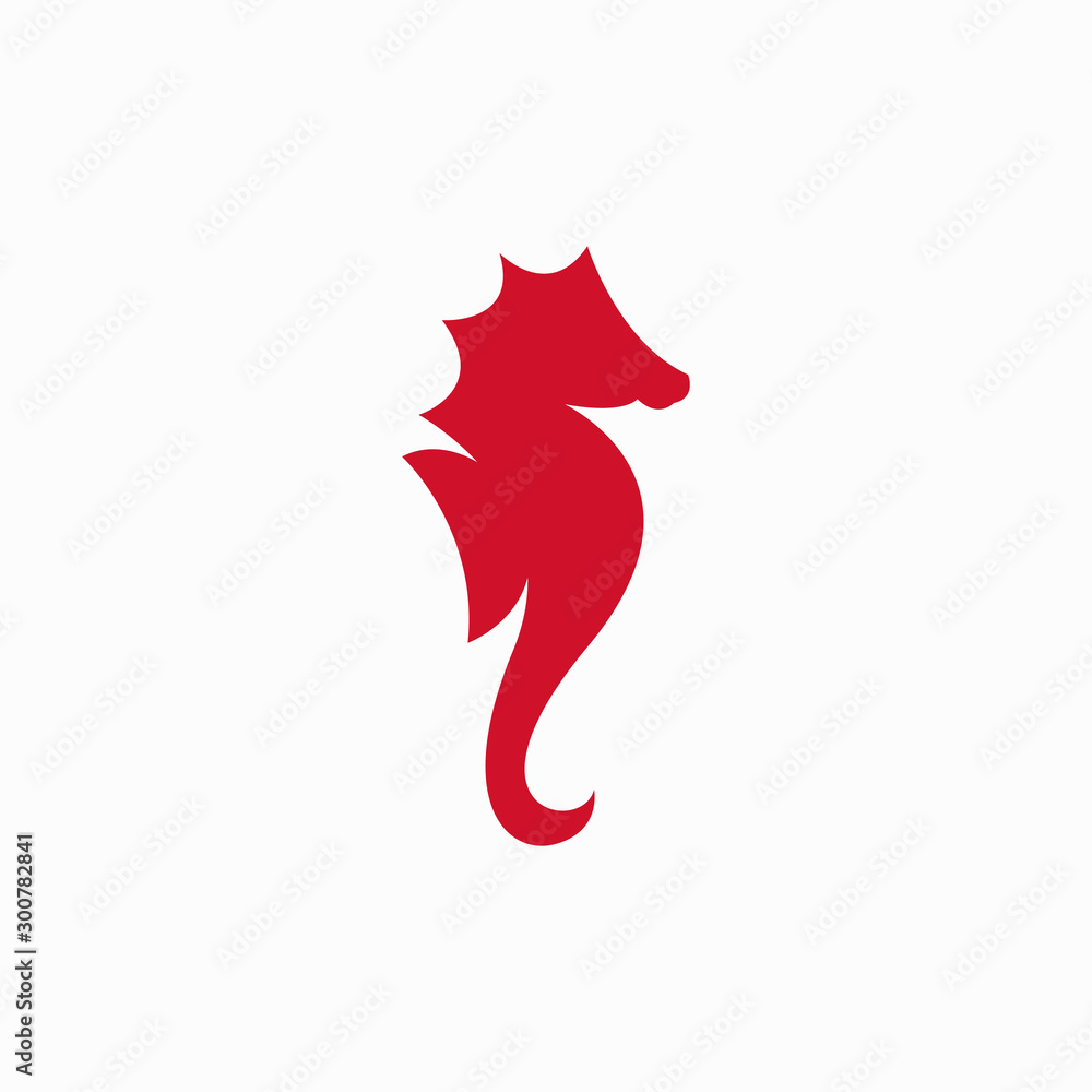 Stylized graphic Seahorse logo illustration Stylized graphic Seahorse logo illustration