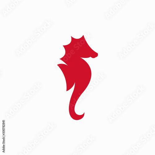 Stylized graphic Seahorse logo illustration