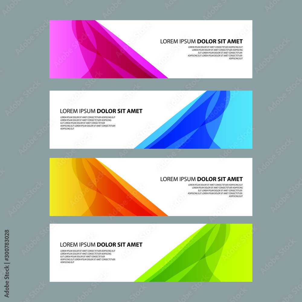 Naklejka premium Vector Abstract design banner web template