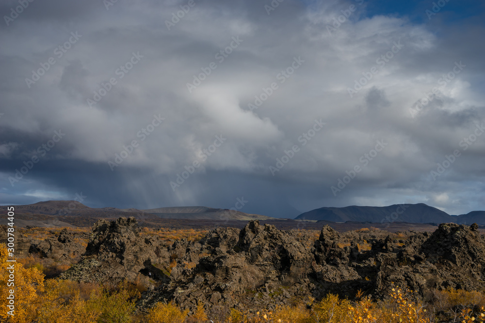 Dimmuborgir Lava Fields near Lake Myvatn Iceland