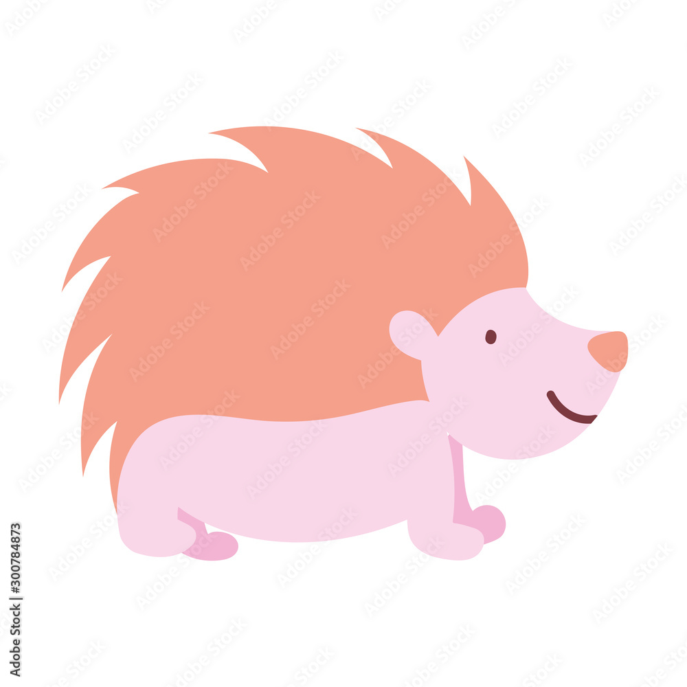 hedgehog fauna forest wildlife design icon