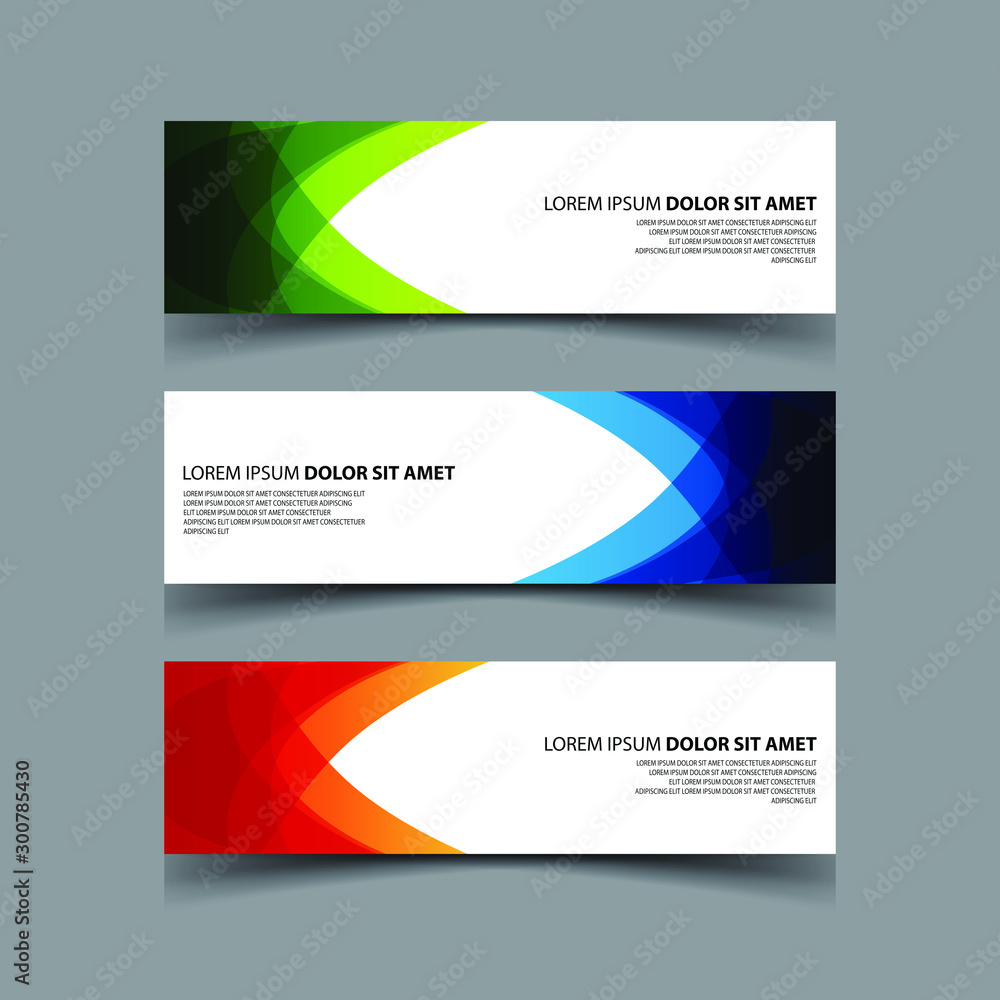Naklejka premium Vector Abstract design banner web template