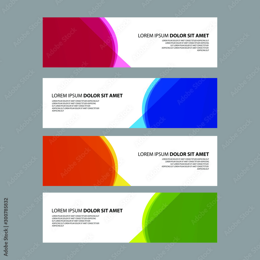 Naklejka premium Vector Abstract design banner web template