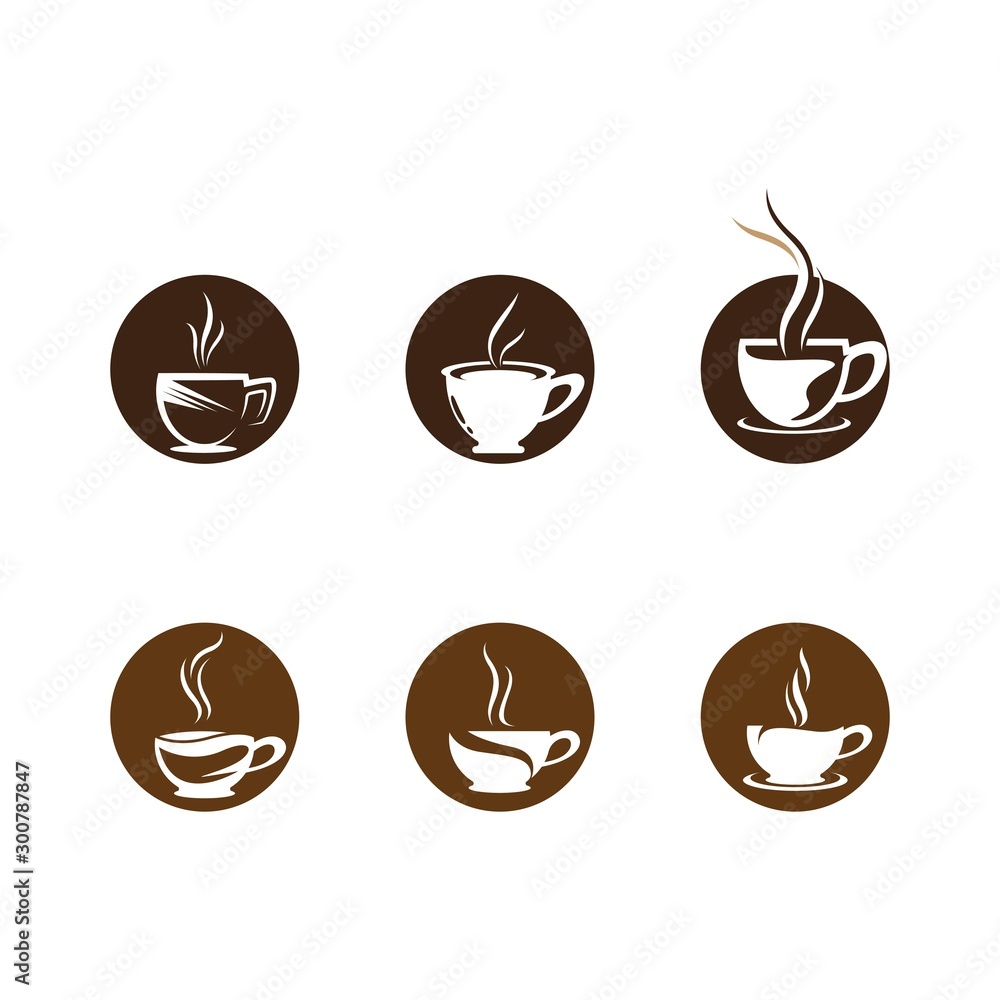 Coffee cup logo template vector icon Coffee cup logo template vector icon