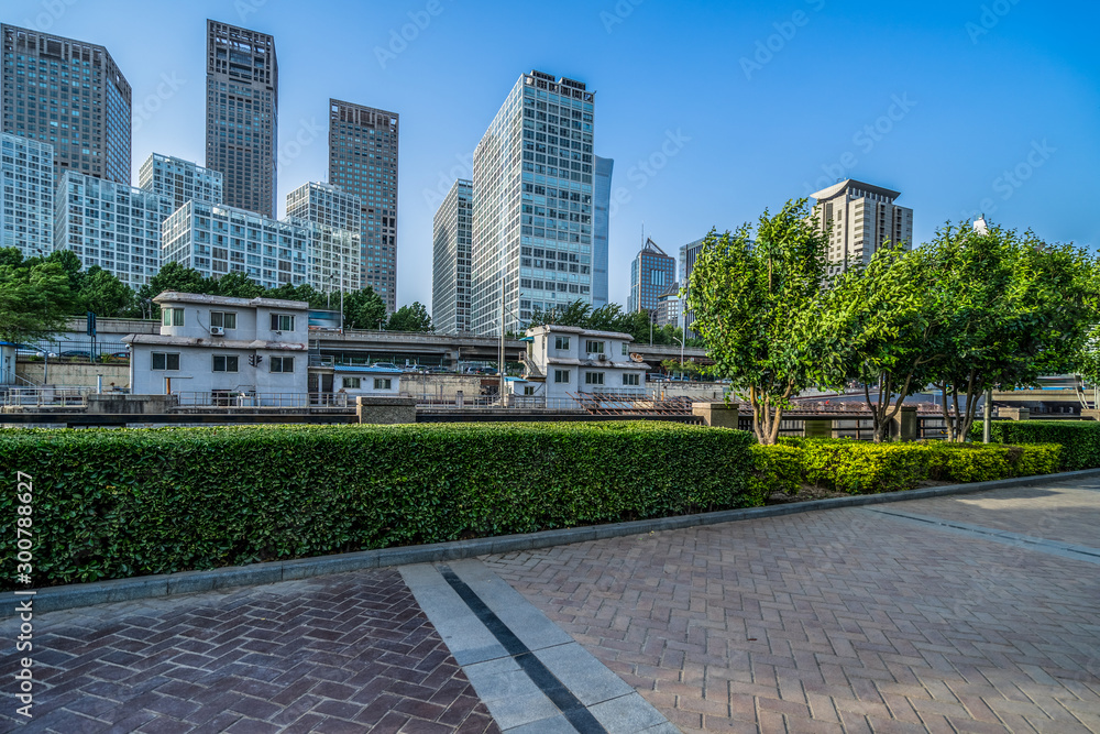 empty and modern square in Beijing, China