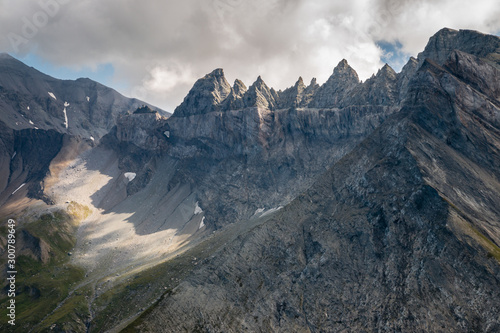 Tschingelhoren - chain of mountain peaks in the Glarus Alps thrust fault  Switzerland