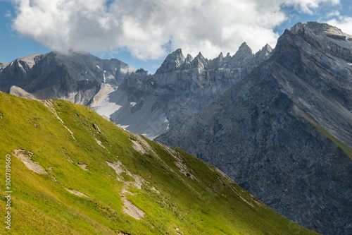 Glarus Thrust - a chain if mountain peaks in the Glarus Alps, Switzerland photo