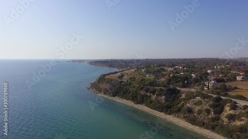 Wallpaper Mural Aerial view of coast with beautiful nature by the turquoise and blue sea  Torontodigital.ca