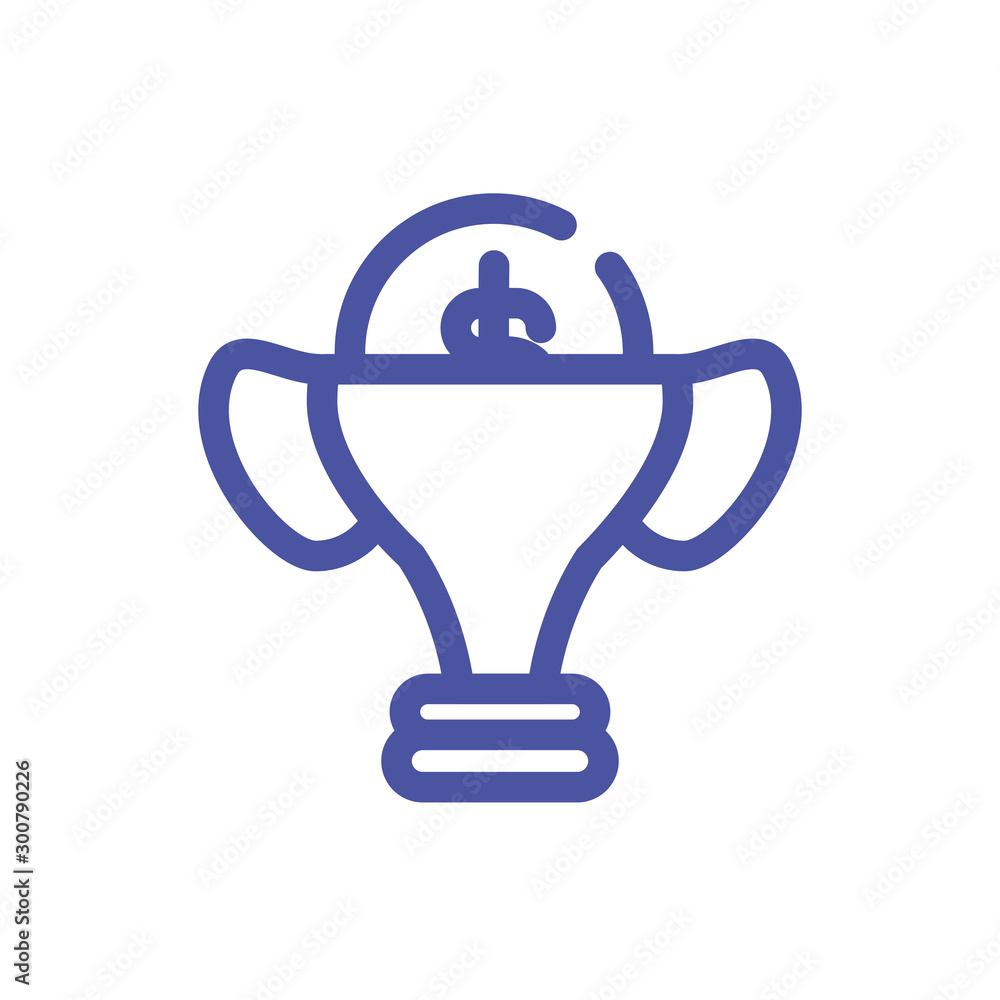 trophy gold in white background trophy gold in white background