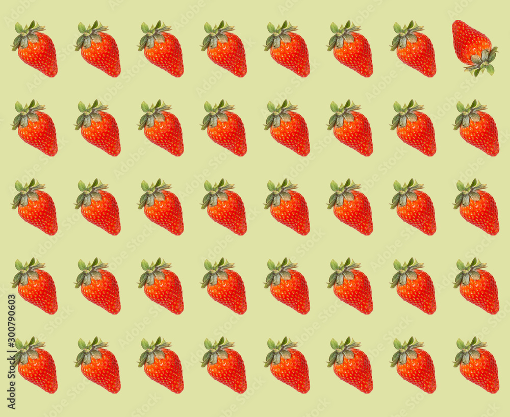 strawberry pattern on yellow background strawberry pattern on yellow background