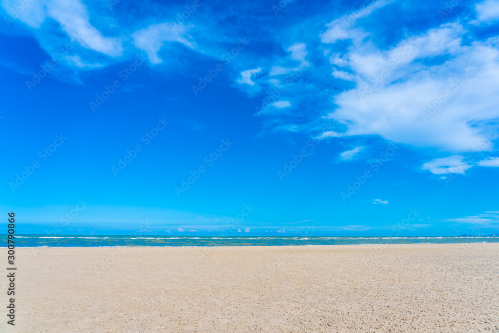 Beautiful outdoor tropical nature landscape of sea ocean and beach