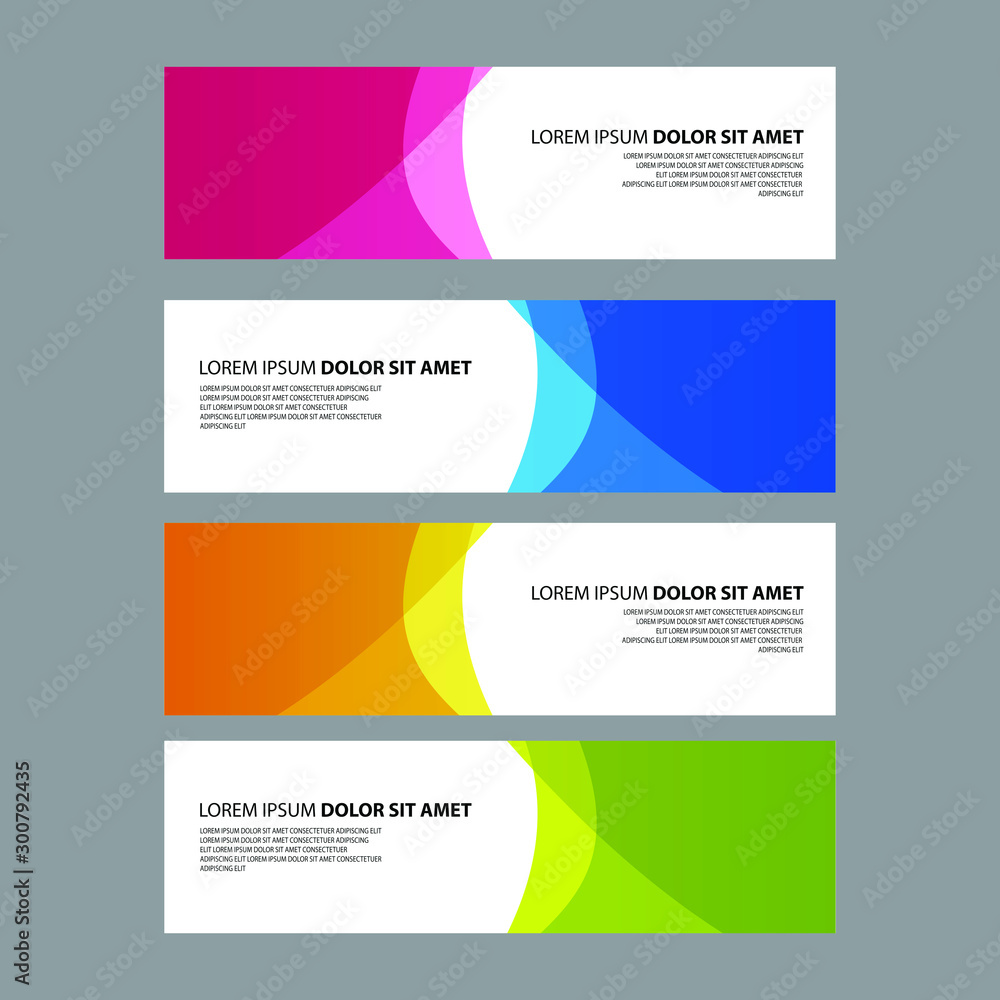 Naklejka premium Vector Abstract design banner web template
