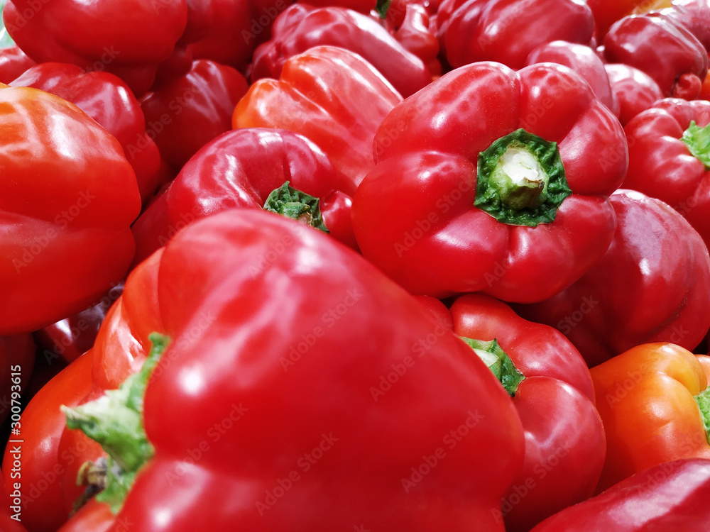 set of Bulgarian red pepper closeup set of Bulgarian red pepper closeup