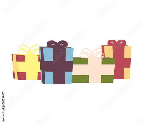 gifts boxes presents icons