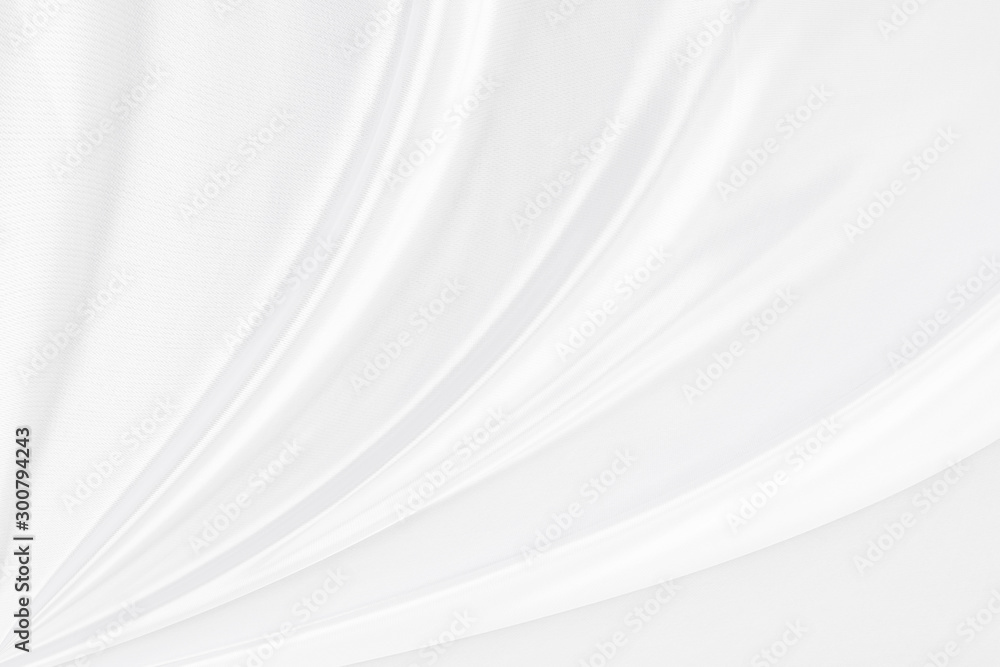 Fototapeta premium Background satin fabric white gray textures luxurious shiny that is abstract silver silk cloth with patterns soft wave blur silky beautiful.