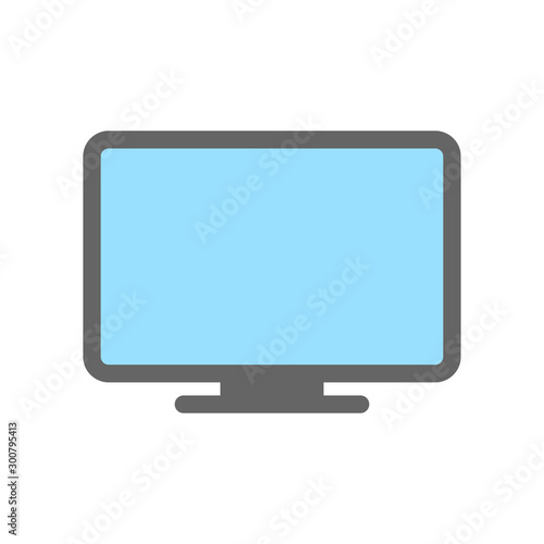 Monitor icon vector on white background