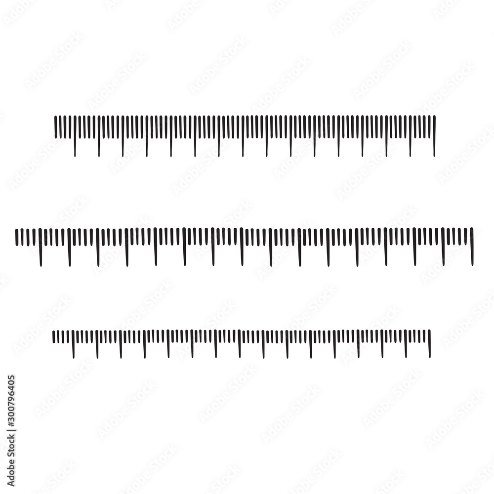 Measuring scale, markup for rulers with hand drawn doodle style vector Measuring scale, markup for rulers with hand drawn doodle style vector