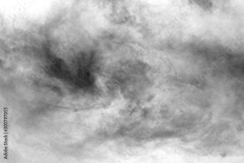 black cloud textured and sky isolated on white background