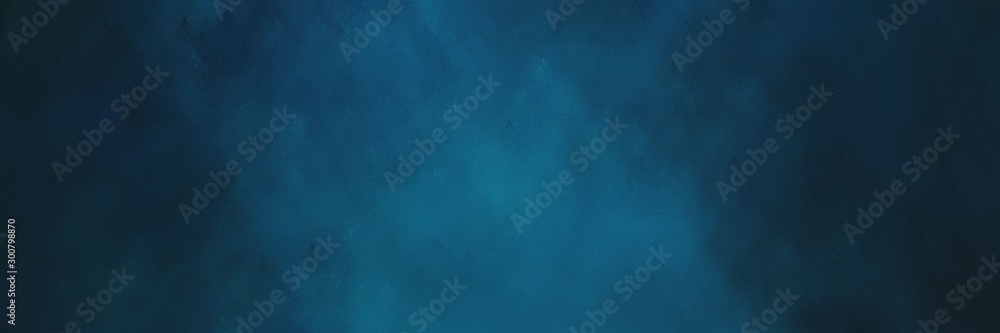 vintage abstract painted background with very dark blue, teal and teal green colors and space for text or image. can be used as header or banner