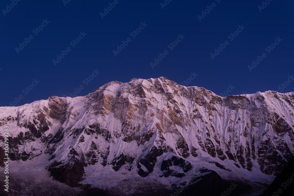 Beautiful view of mountain before sunrise with beautiful color