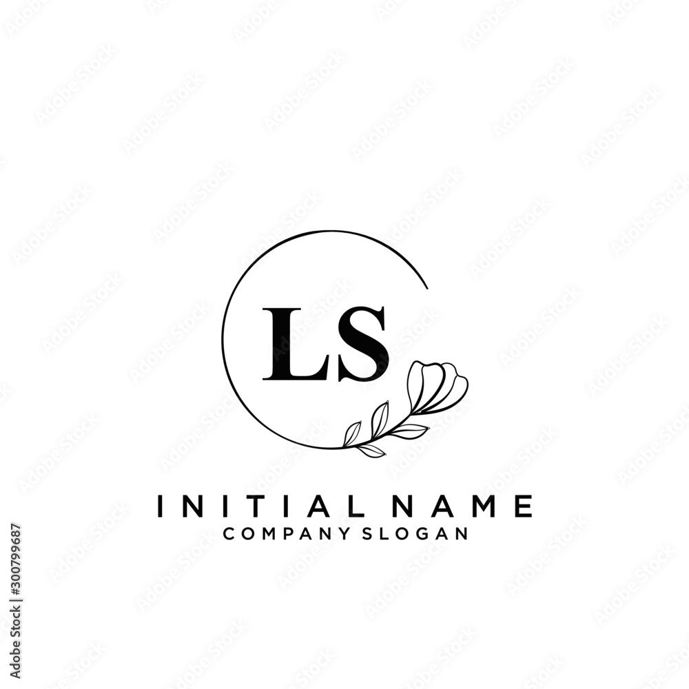 Letter LS Beauty Logo Template Vector Letter LS Beauty Logo Template Vector