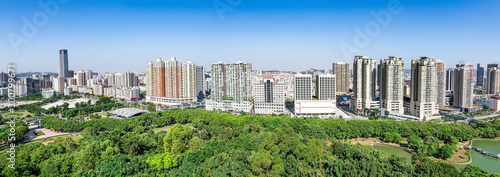 Panorama of urban architecture scenery in Dongguan, Guangdong, China