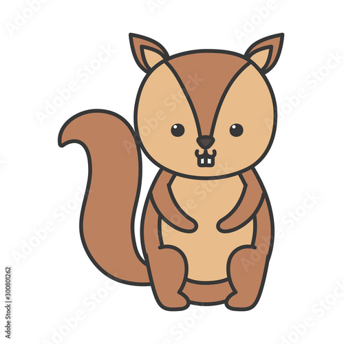 cute little squirrel animal cartoon