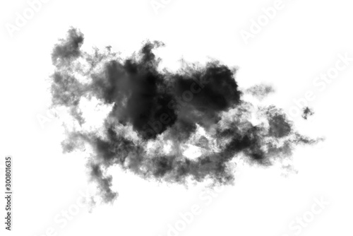 black cloud Isolated on white background,Smoke Textured,brush effect