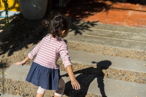 Shadow of a child cute little