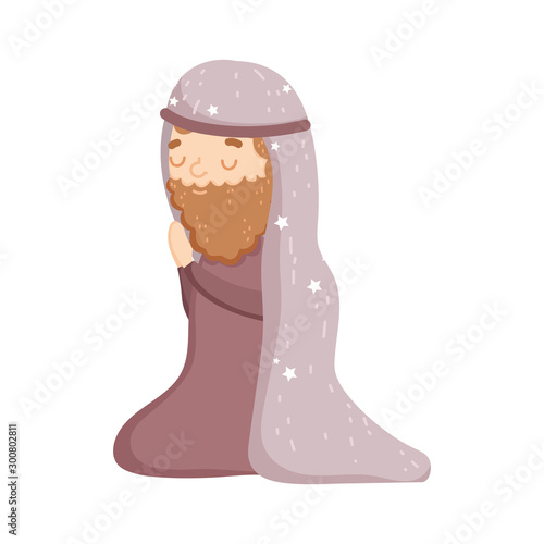 joseph praying manger nativity, merry christmas